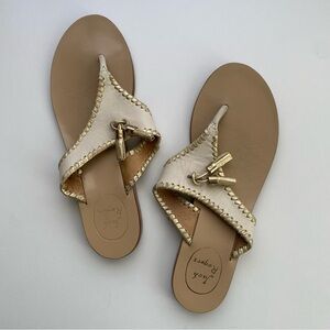 Jack Rogers Women's Tan and Gold Sandals